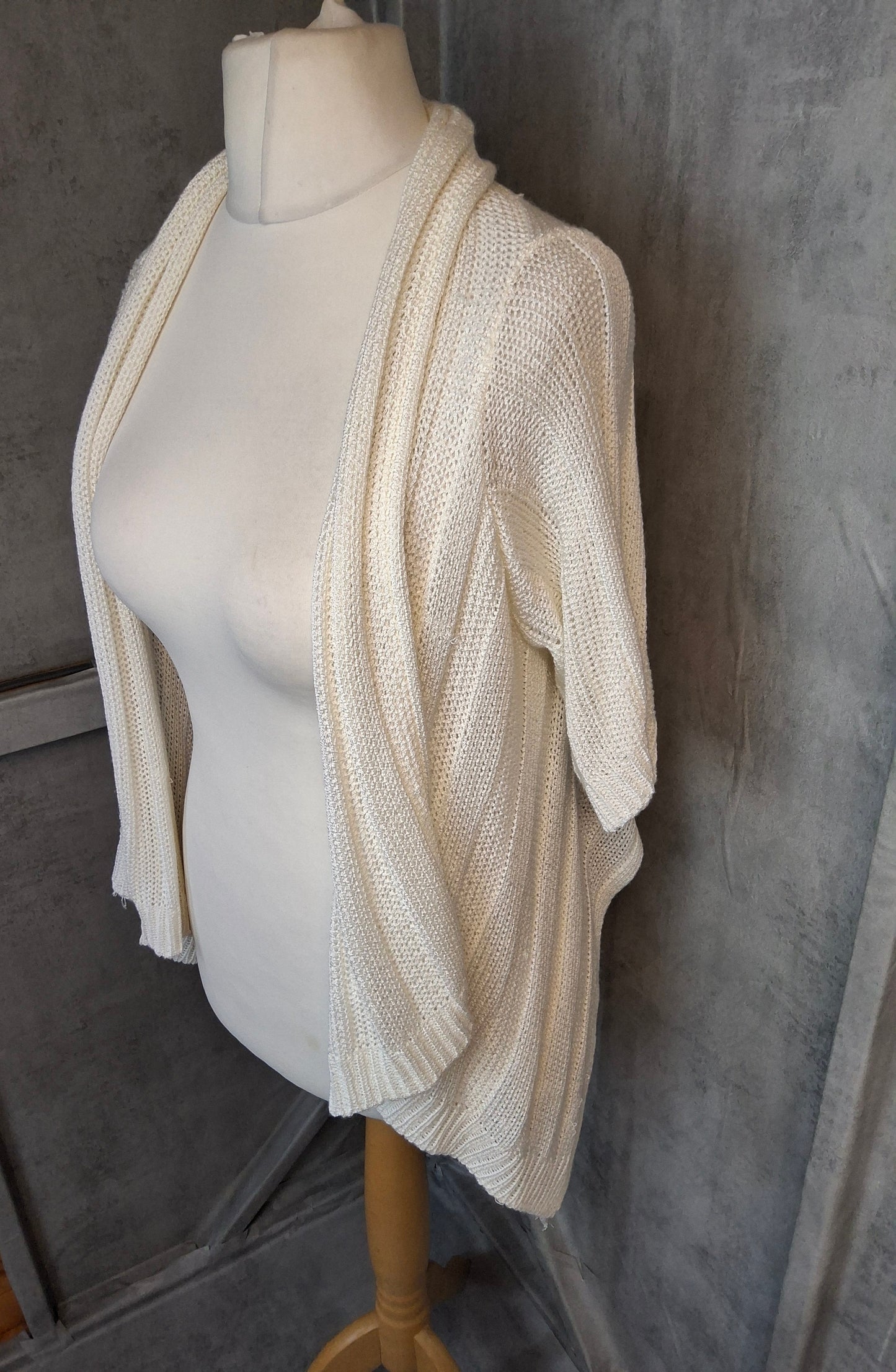 New Look White Crochet Cardigan | Size M | Y2K Label