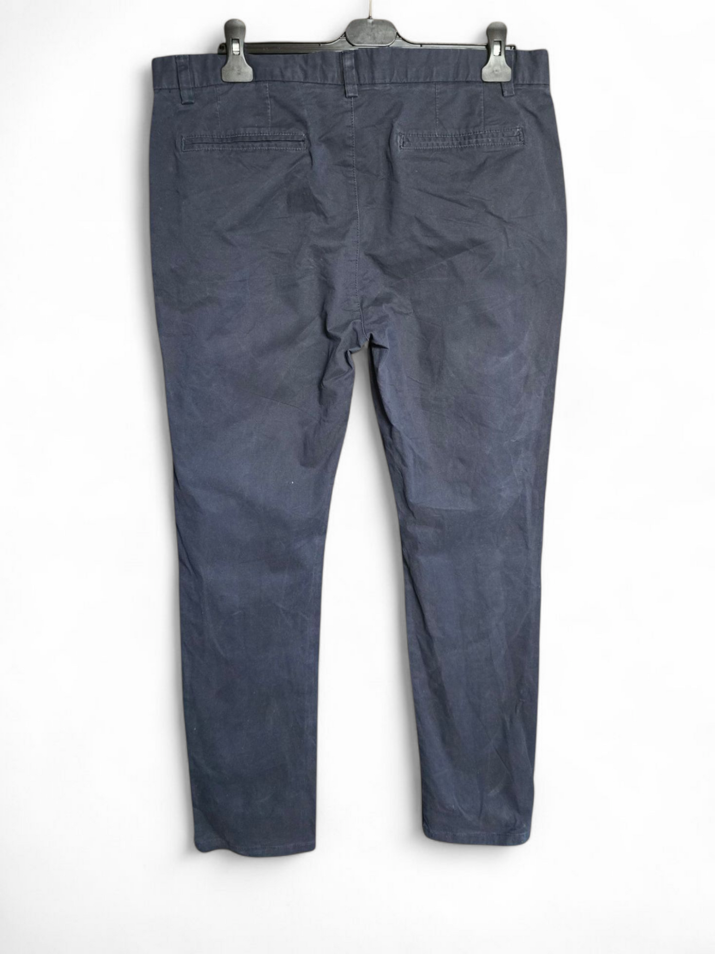 Men’s Primark Navy Stretch Slim Chinos W38 L32 – Front Pockets, Smart Casual Fit, Comfortable Style