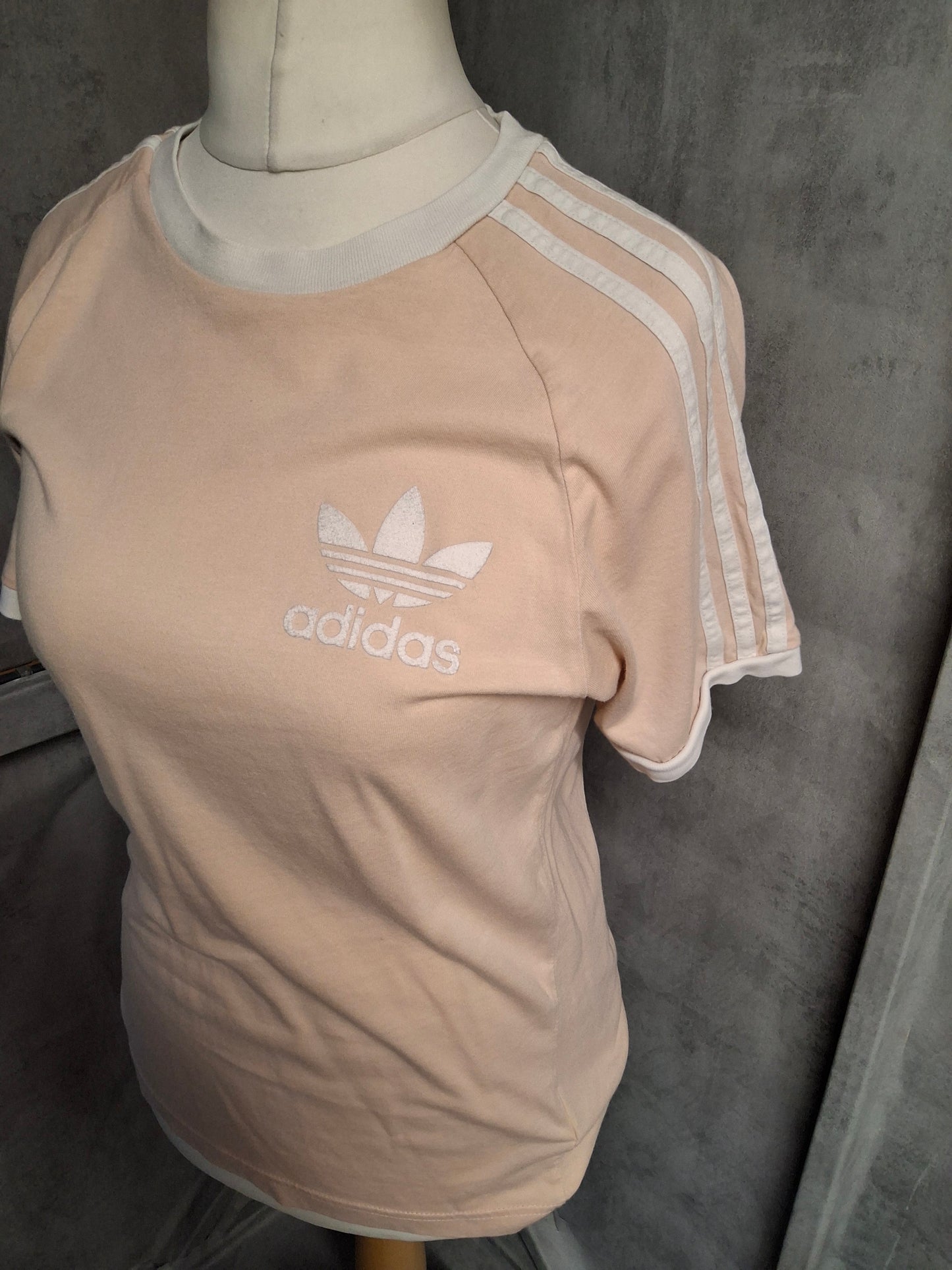 Adidas Light Pink Trefoil Tee – Size S (UK 10/12)