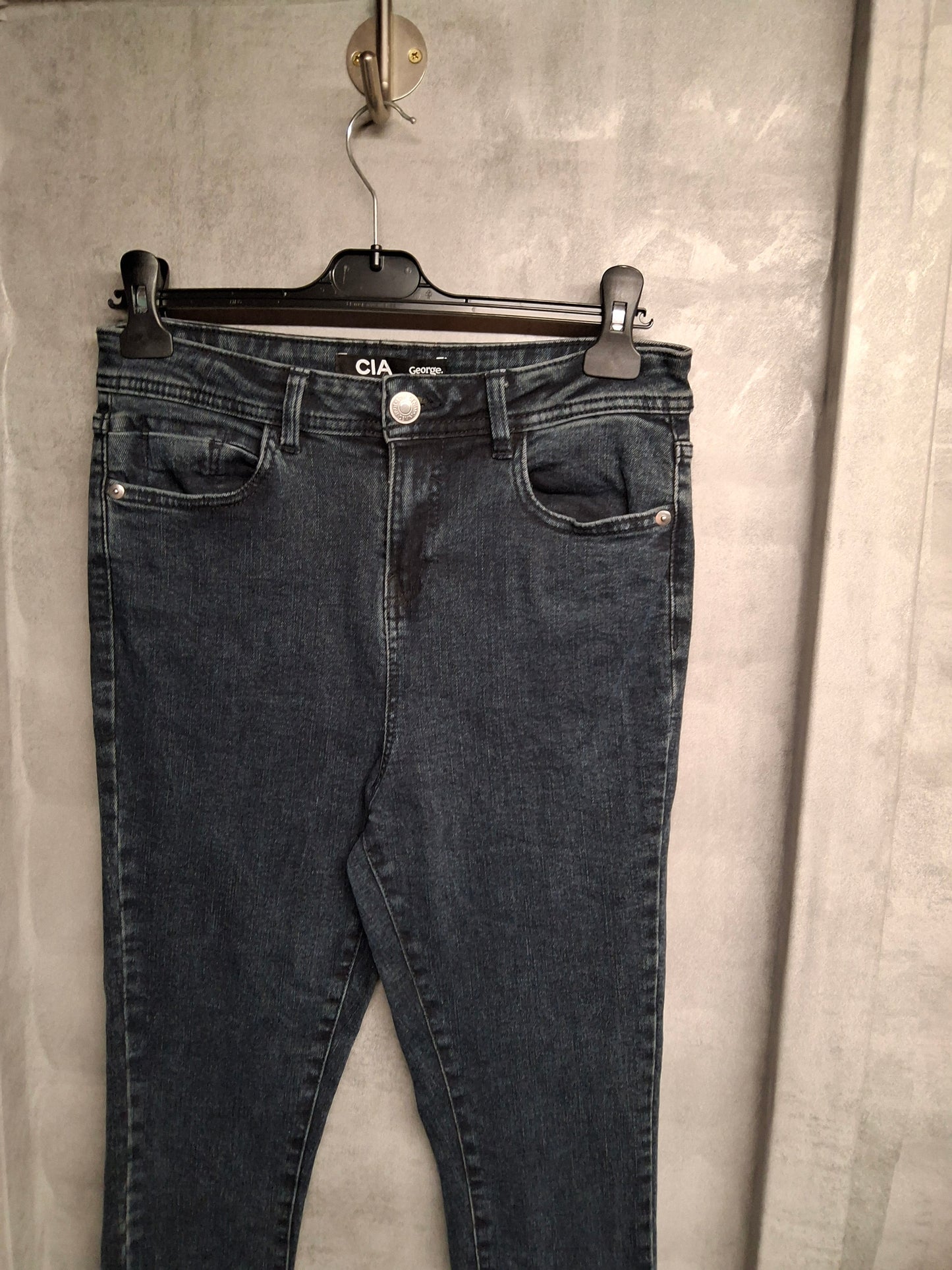 George Dark Navy High-Waisted Skinny Jeans – Size 10