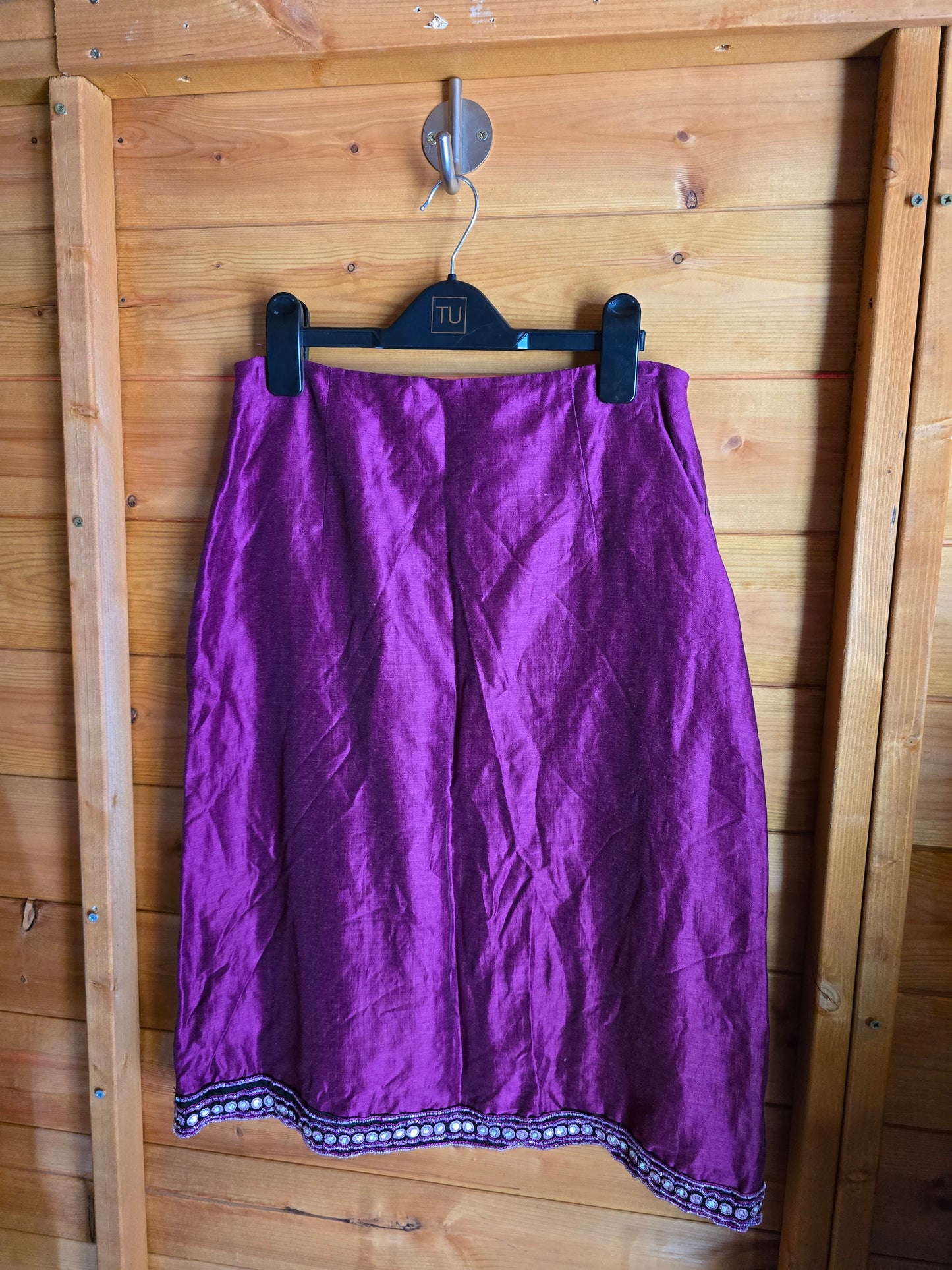 Vintage Betty Barclay Purple Midi Skirt β Size 10