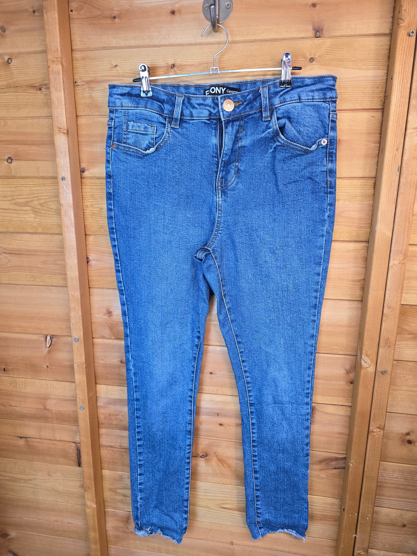 George 'Ebony' High-Waisted Blue Skinny Jeans ā Size 12