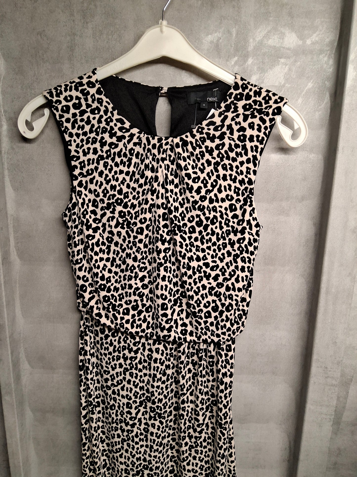 Next Animal Print Sleeveless Midi Dress ā UK size 8 ā Lightweight & Breezy