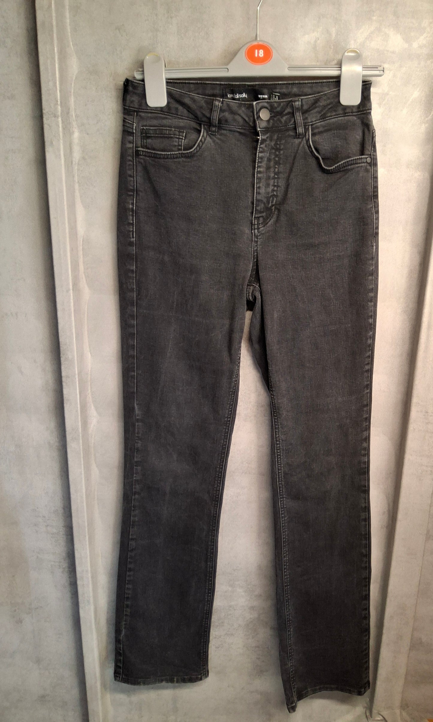 Long Tall Sally Black High-Waist Straight Leg Jeans – Size 12 – Tall Fit Perfection