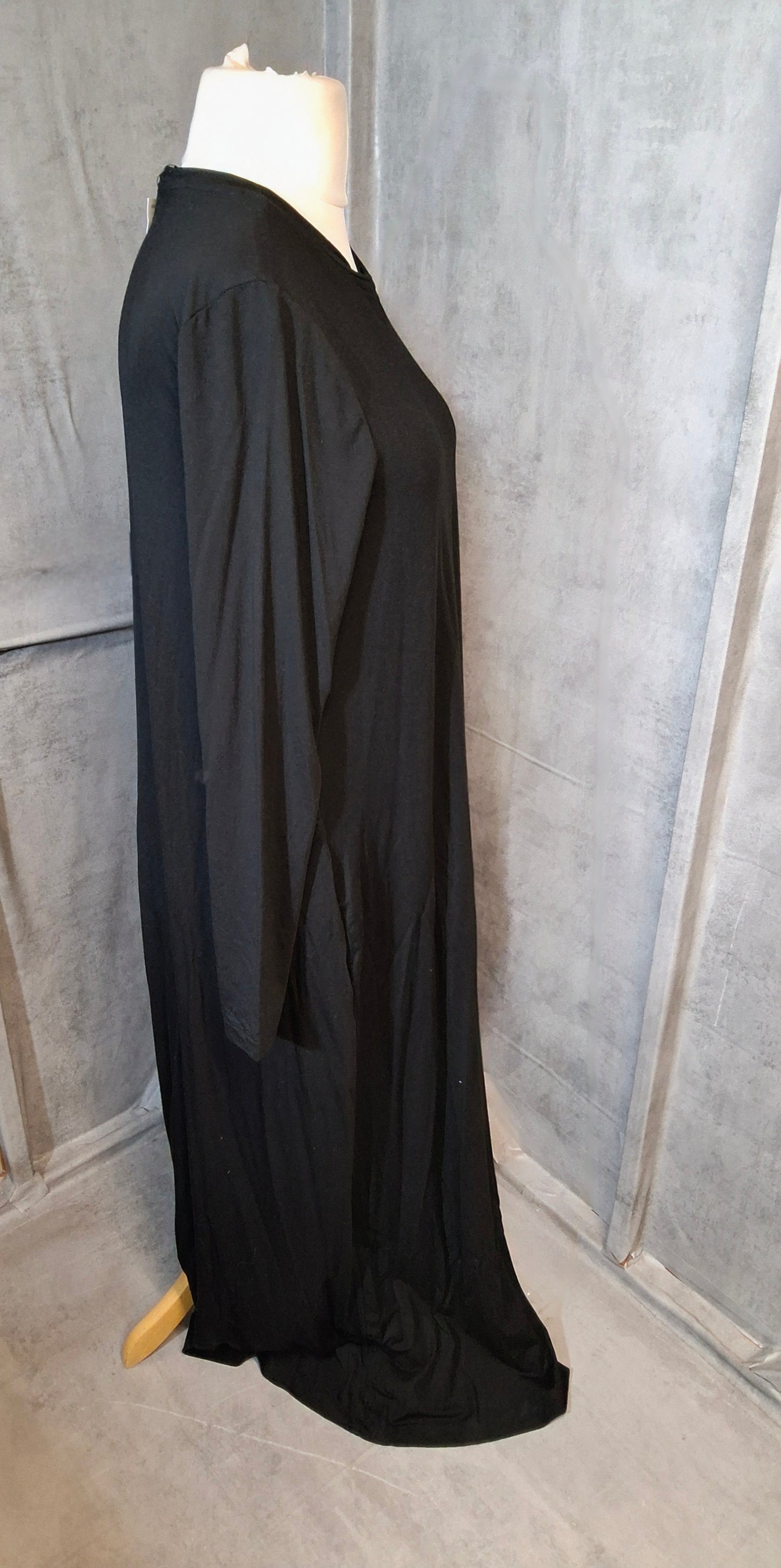 Next Black Long Sleeve Maxi Dress β Oversized Stretch Modal β Size 12 β NWT