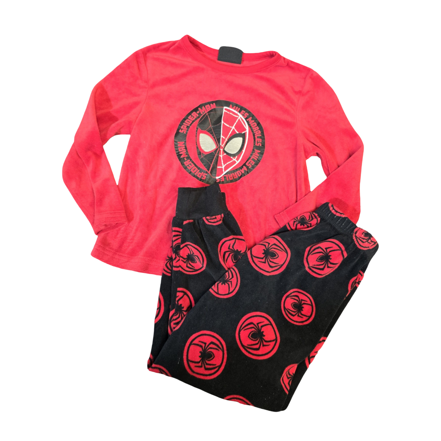 Primark Boys Spiderman Pyjamas β Red & Black β Age 3-4 Years