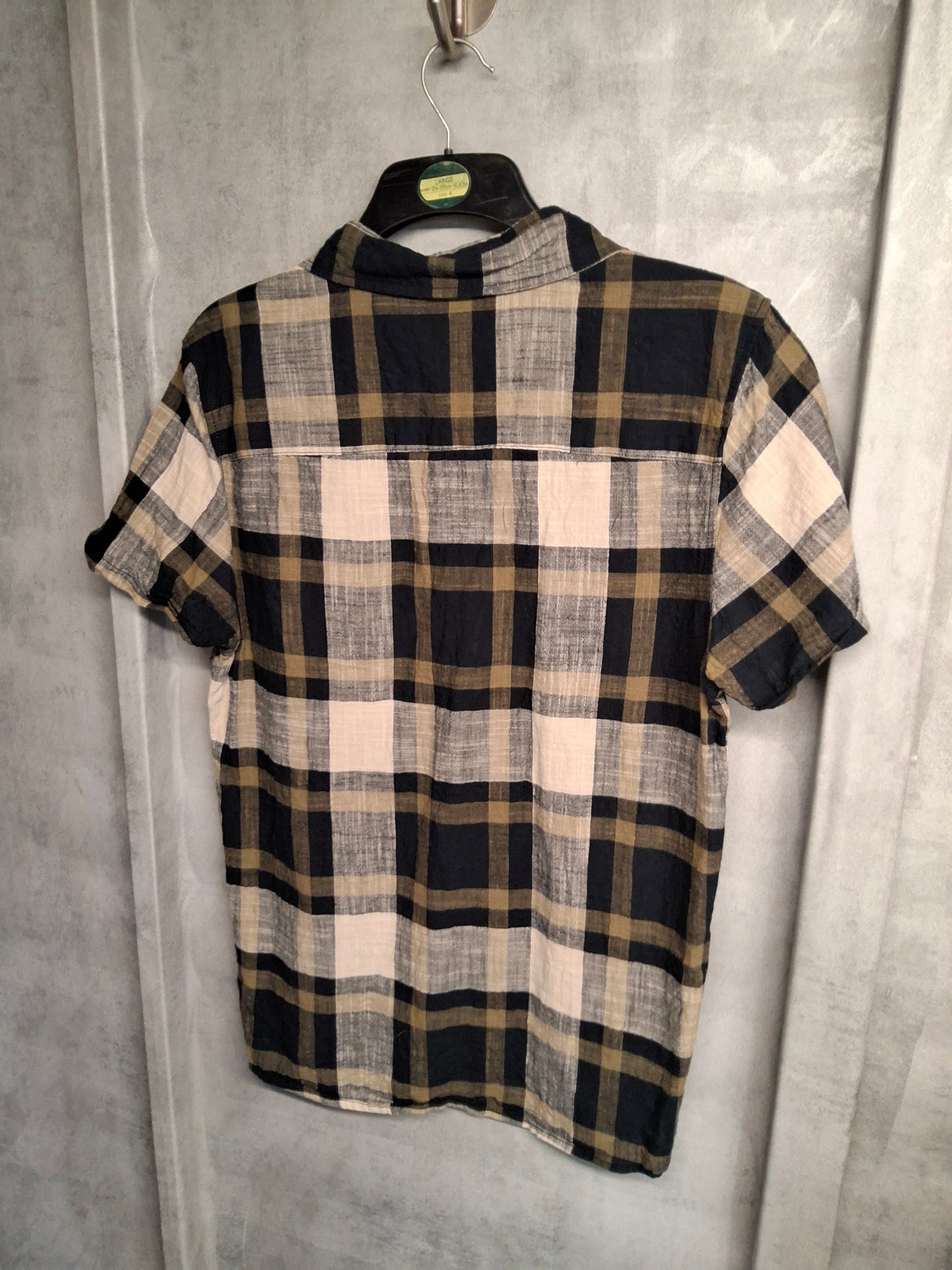 Men’s Peacocks Checked Shirt – Size M – 100% Cotton