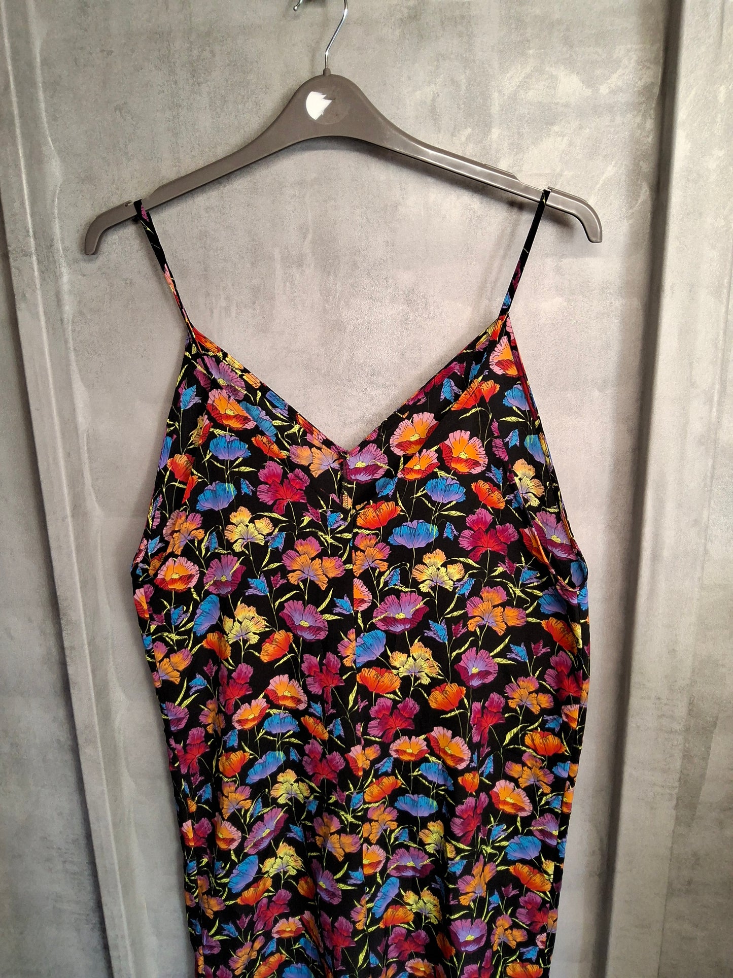 Topshop Floral Cropped Flared Jumpsuit | Size 10 | Multicolour Magic 🌸