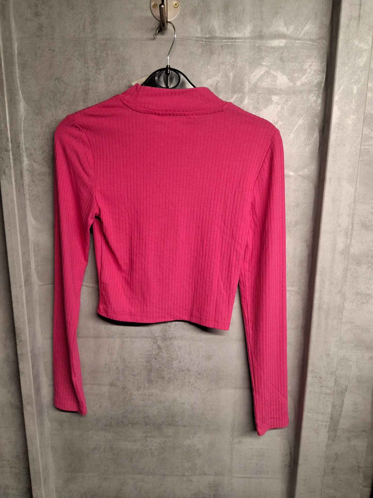 Primark Pink Ribbed High Neck Crop Top β Size XS (UK size 6/8) β NWT