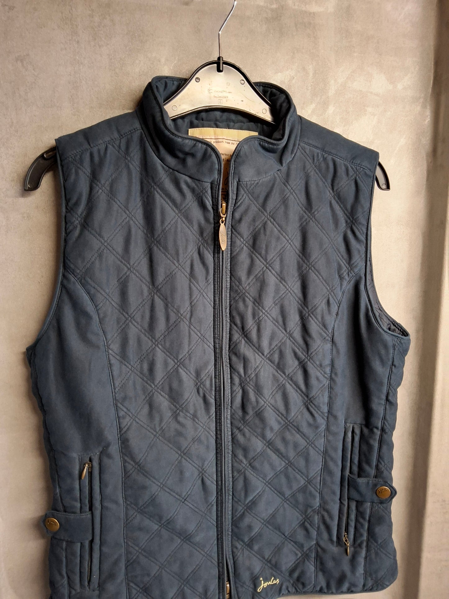Joules Navy Quilted Gilet – Size 12 – Country Chic Layering