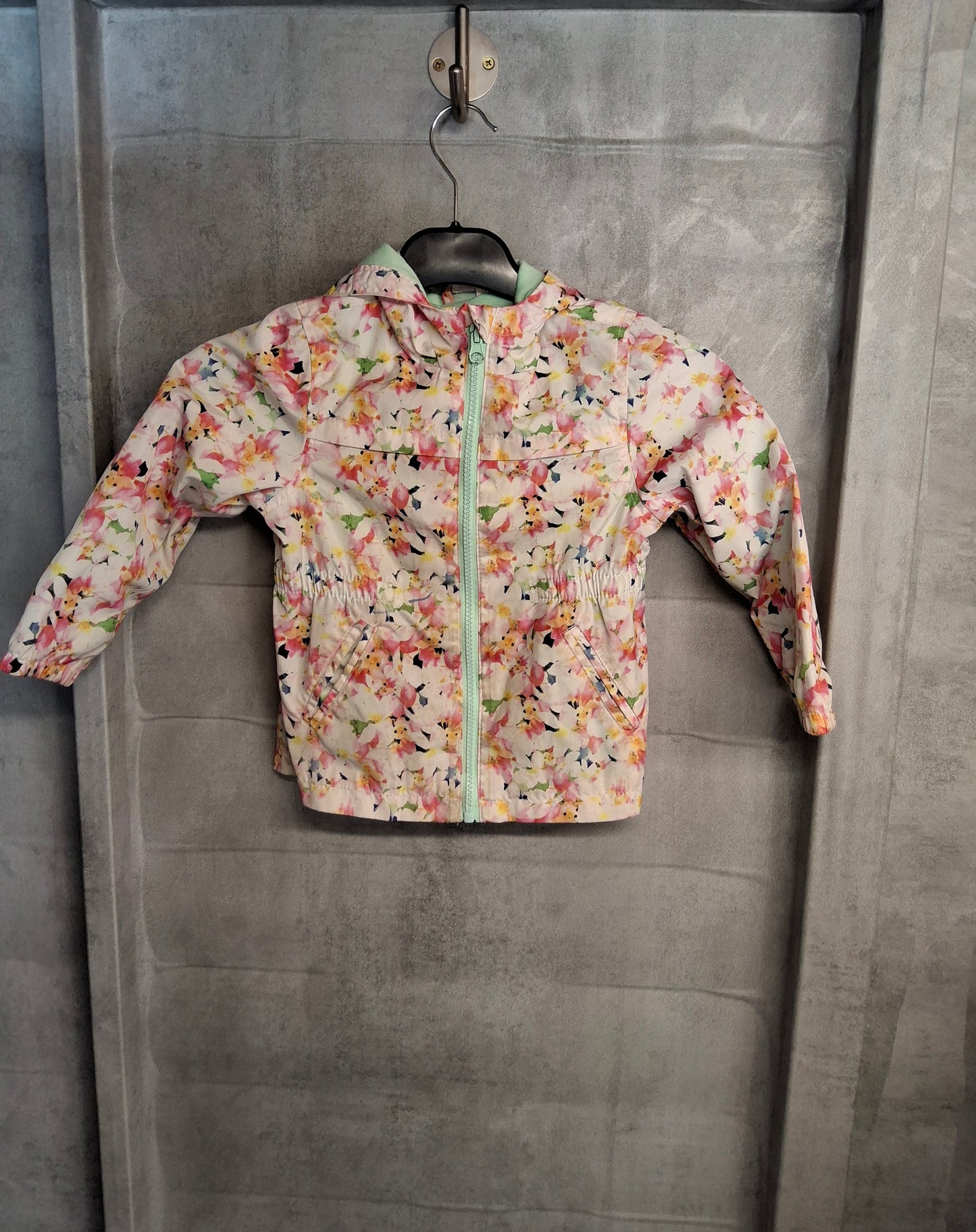 Zara Girls Floral Multicoloured Hooded Jacket β Age 3-4 Years β 100% Polyester