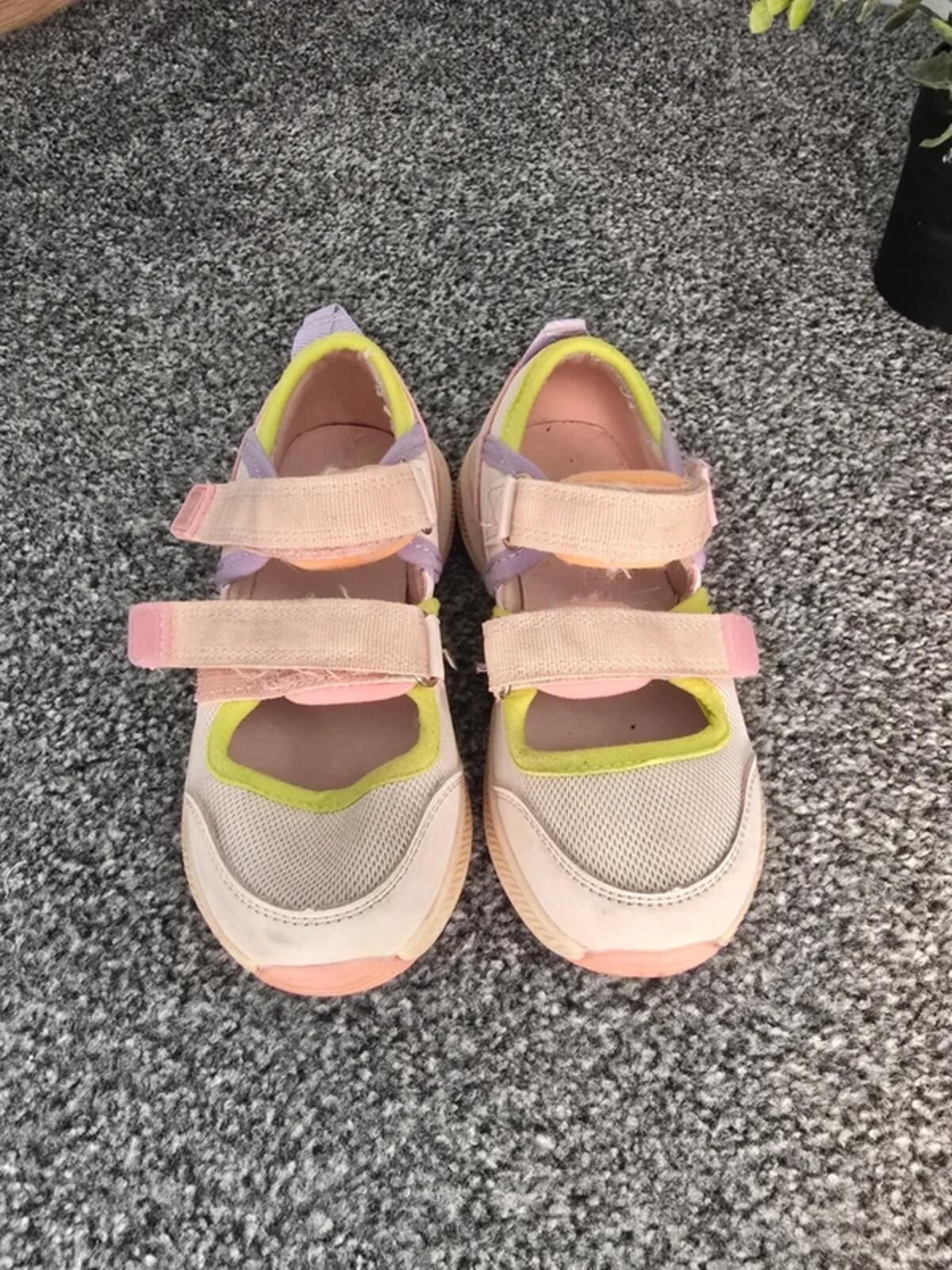 Tu Girls Multicoloured Mesh Velcro Trainers Size 10 Junior