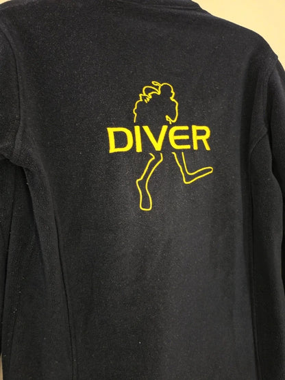 Double Tank Black & Yellow Scuba Diving Fleece Jacket – Size Medium