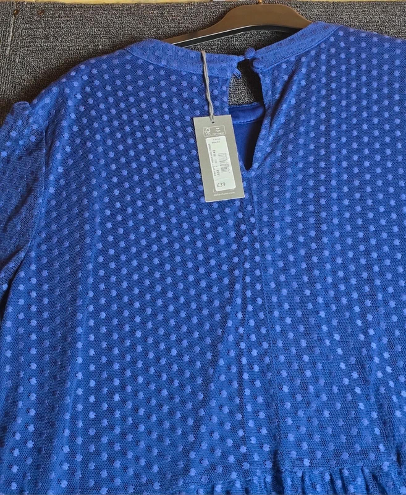 Principles Dress Blue Size 22 Midi Sheer Formal Weekend New