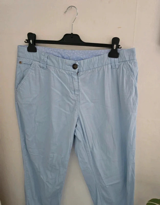 Maine New England Light Blue Straight Leg Trousers Size 12S