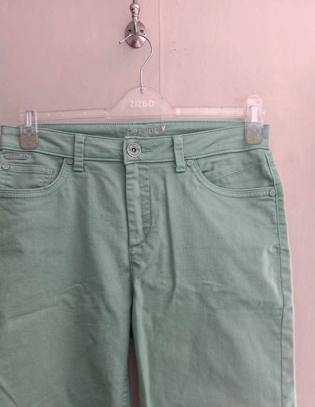Marks & Spencer Per Una Mint Green Denim Shorts Size 10