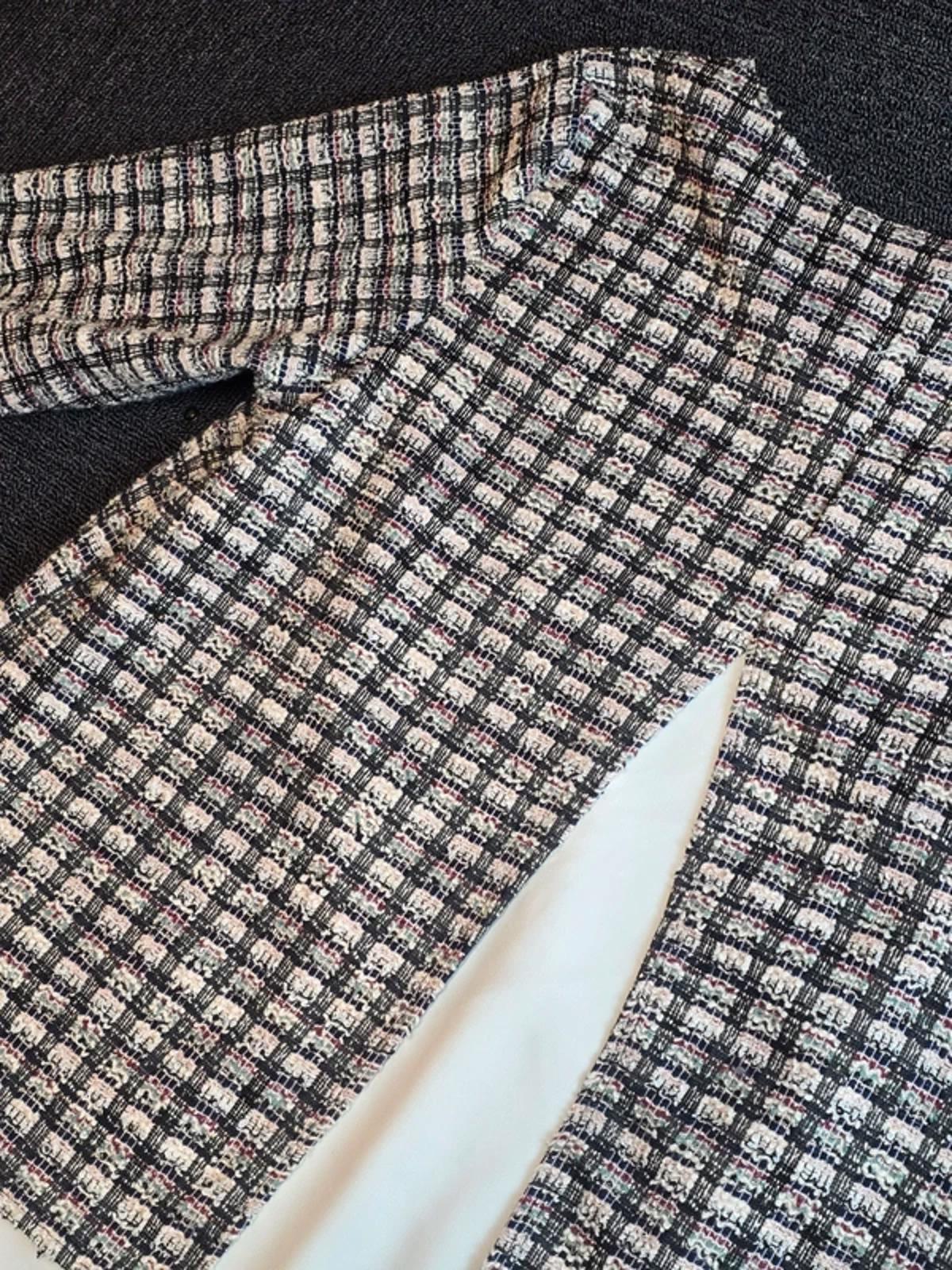 Wallis Black Knit Top Size 14 Woven Hem Smart Casual 3/4 Sleeve