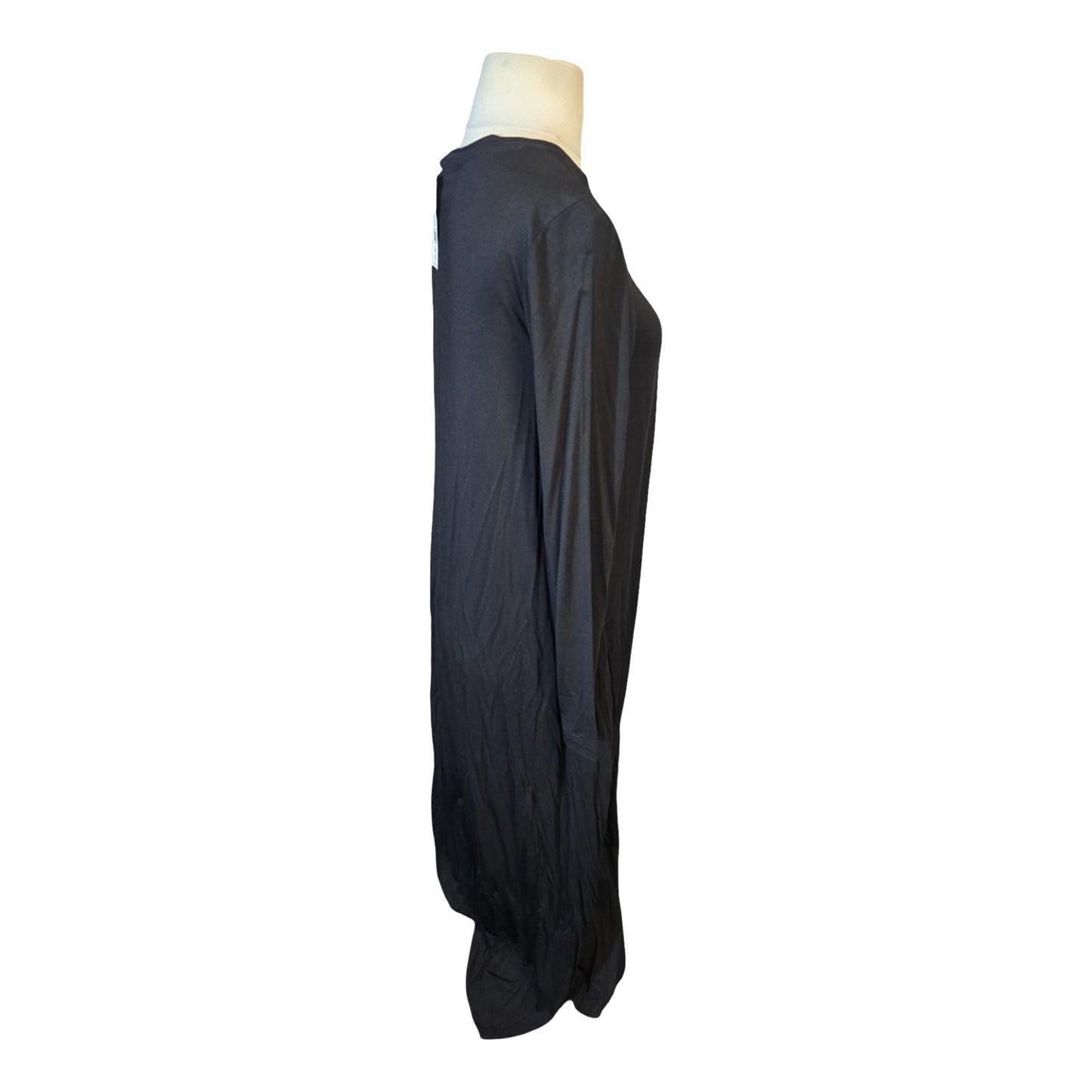 Next Black Long Sleeve Maxi Dress – Oversized Stretch Modal – Size 12 – NWT