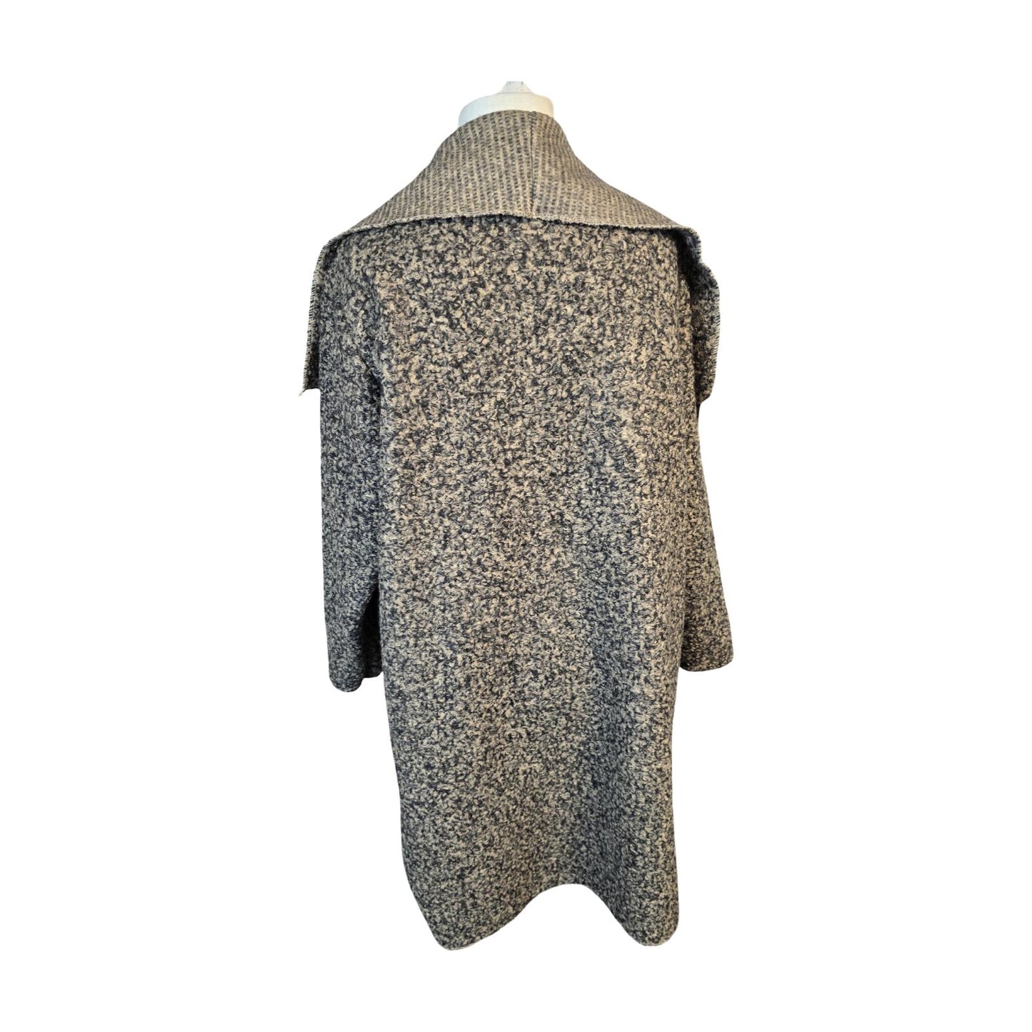 Brown Knit Coat One Size Wrap Oversized Causal  Made in Italy