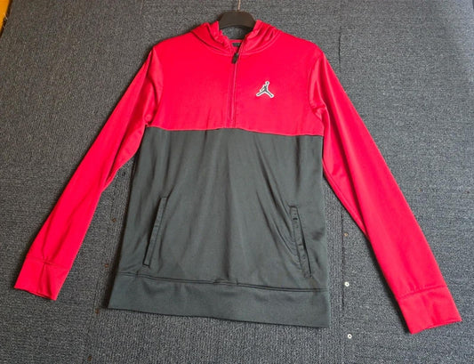 Jordan Red & Black ¼ Zip Hoodie Age 13–15 Sports Casual