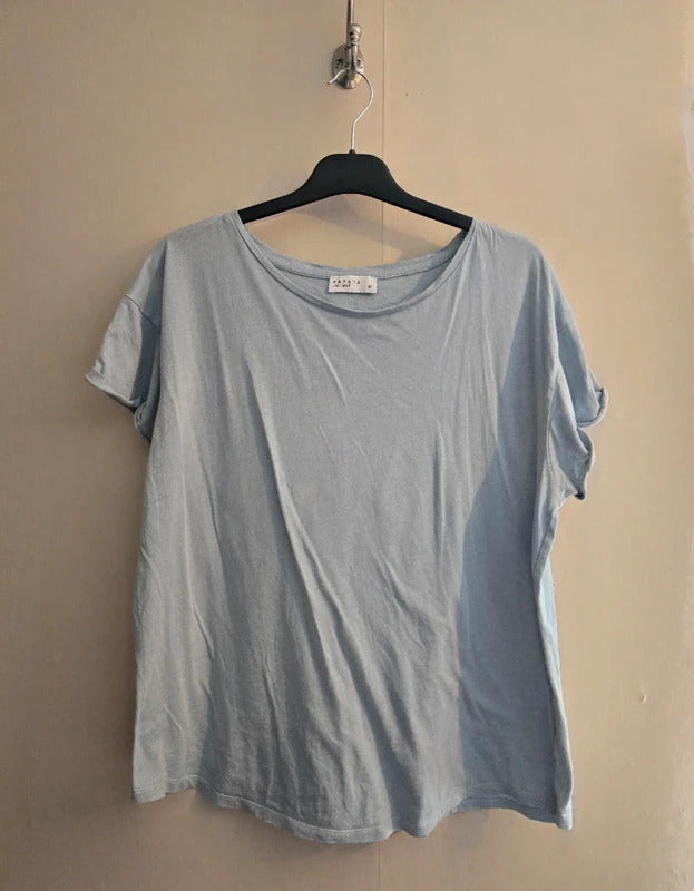 Matalan Light Blue Short Sleeved Relaxed Fit Cotton T-Shirt M Size 12-14