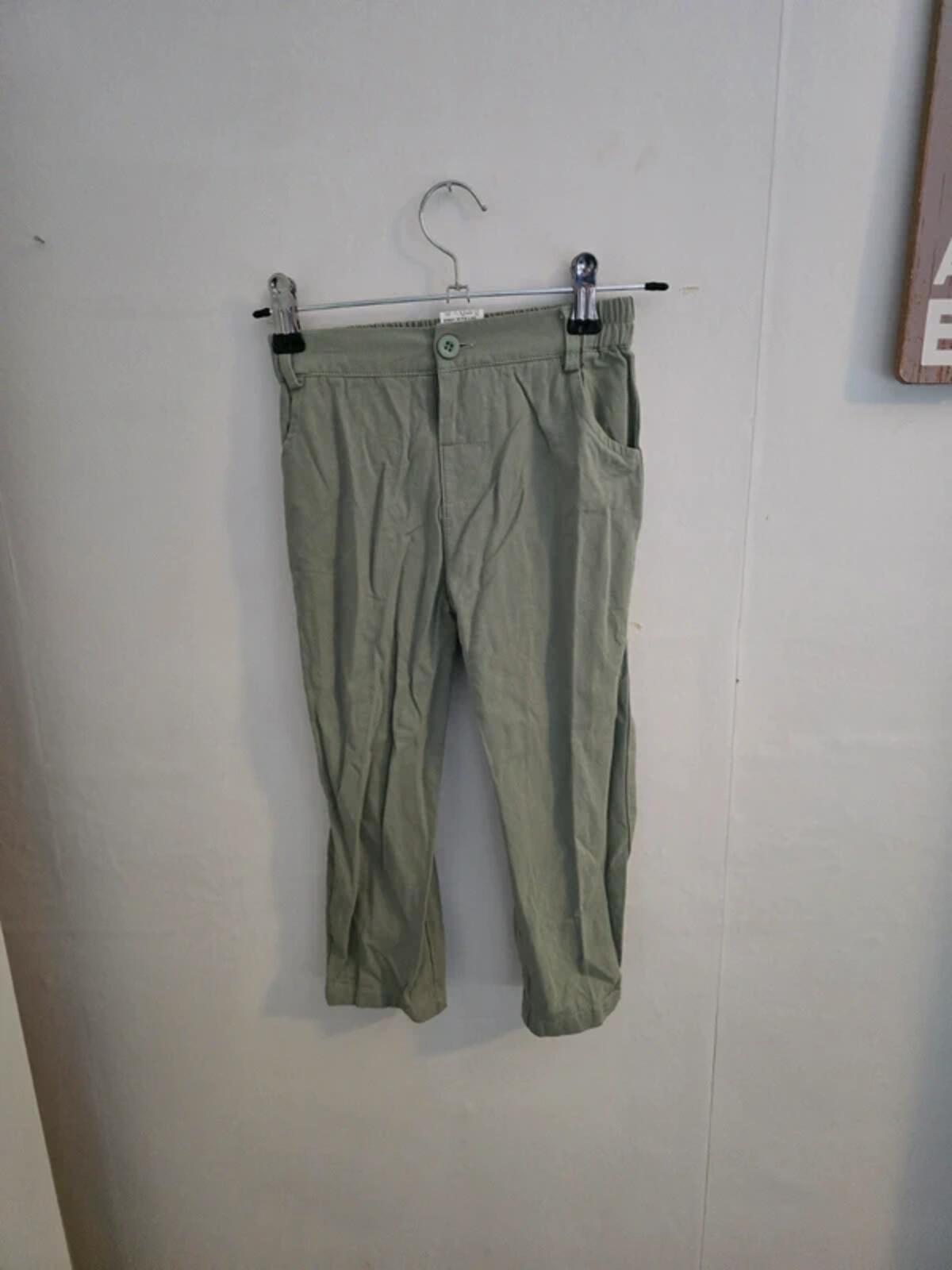 Girls Light Green Slim Leg Chino Trousers Age 4 Years
