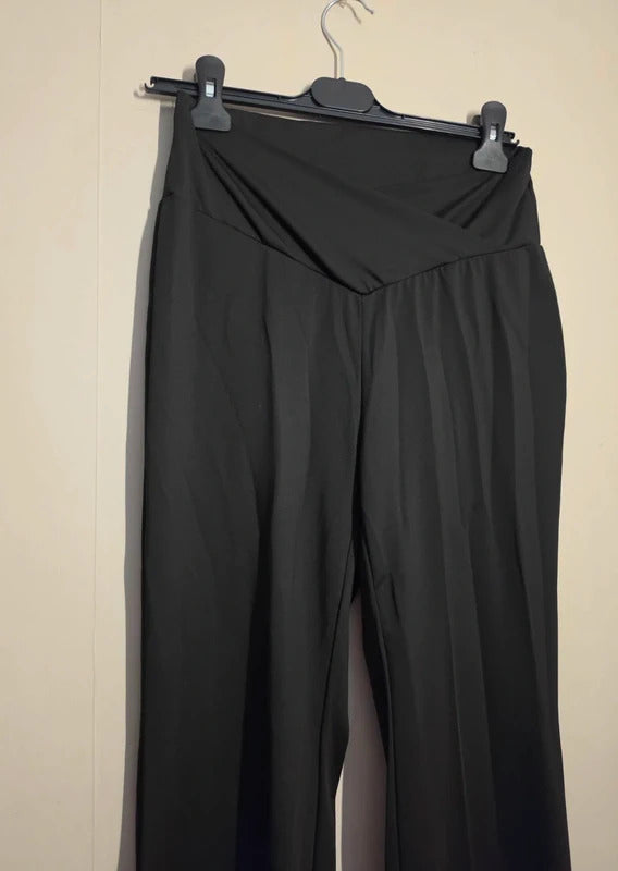 SHEIN Black High Waisted Flared Trousers L Size 10-12