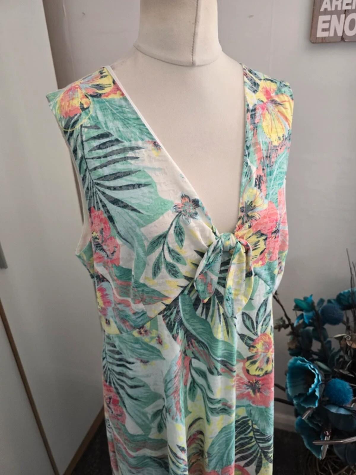Roman Multi-Coloured Floral Maxi Dress Size 20 NWT