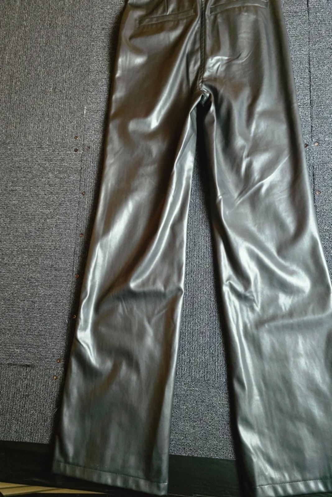 Urban Bliss Black Faux Leather Trousers NWT Size 6 High Waist Flared