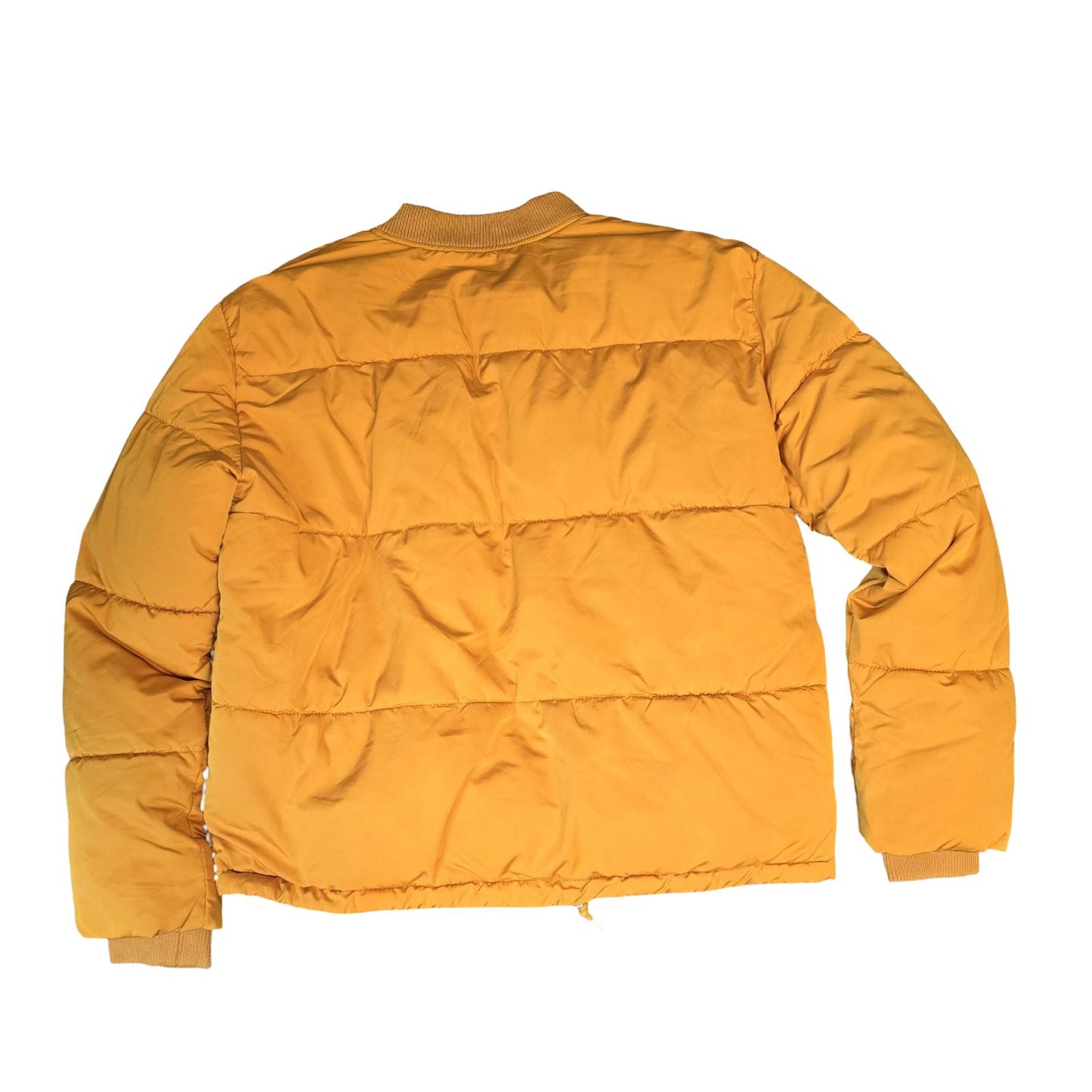 Mustard Puffer Jacket M Size 10/12 Quilted Causal Pull & Bear