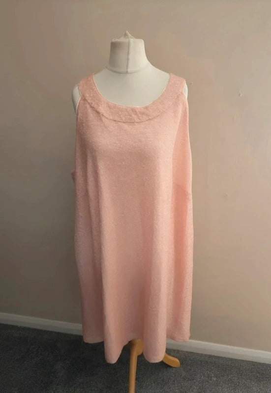 Simply Be Light Pink Sequin Sleeveless Lined Midi Party Dress Size 30Simply Be Light Pink Sequin Sleeveless Lined Midi Party Dress Size 30