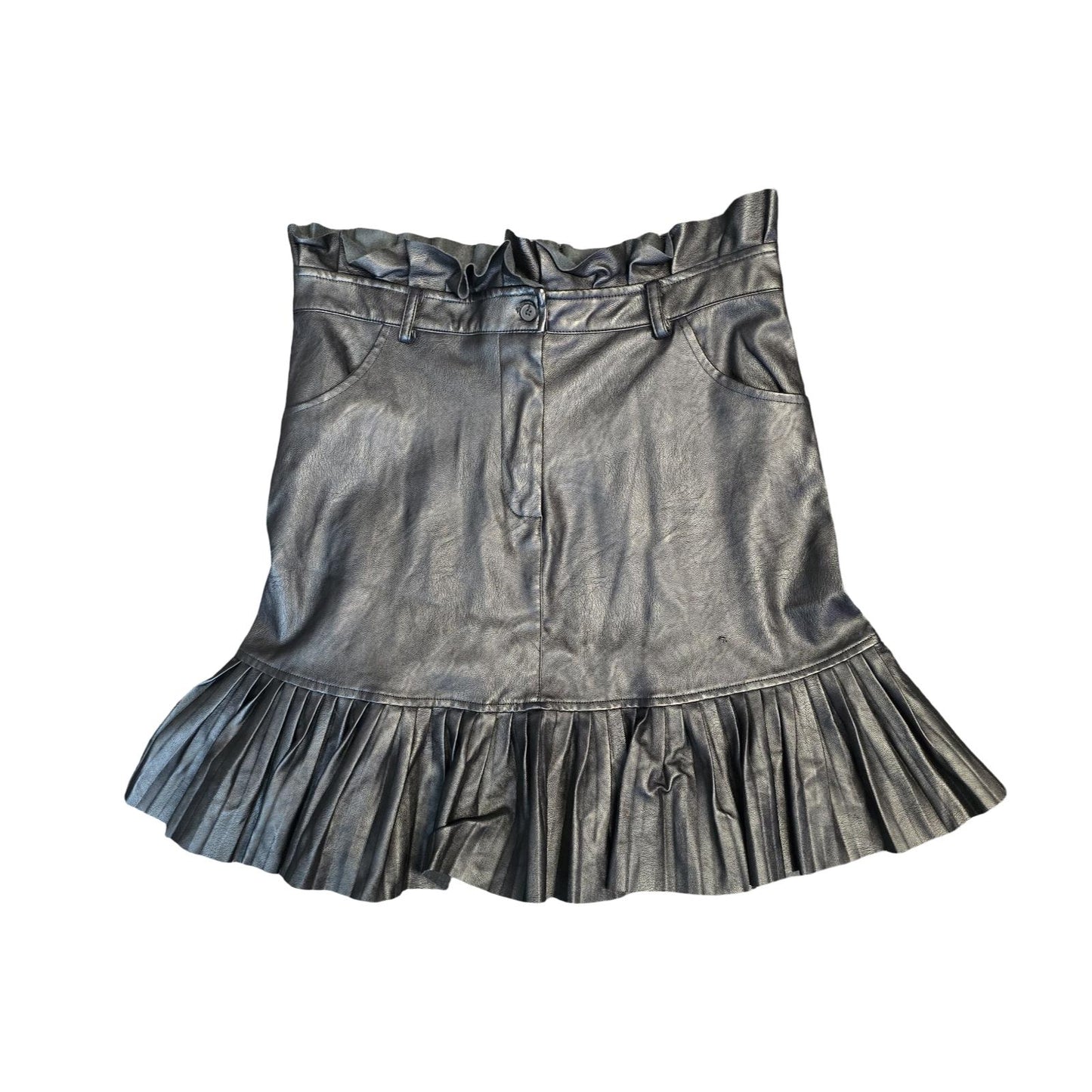 Black Faux Leather Skirt Size 12 Eveningwear New Look