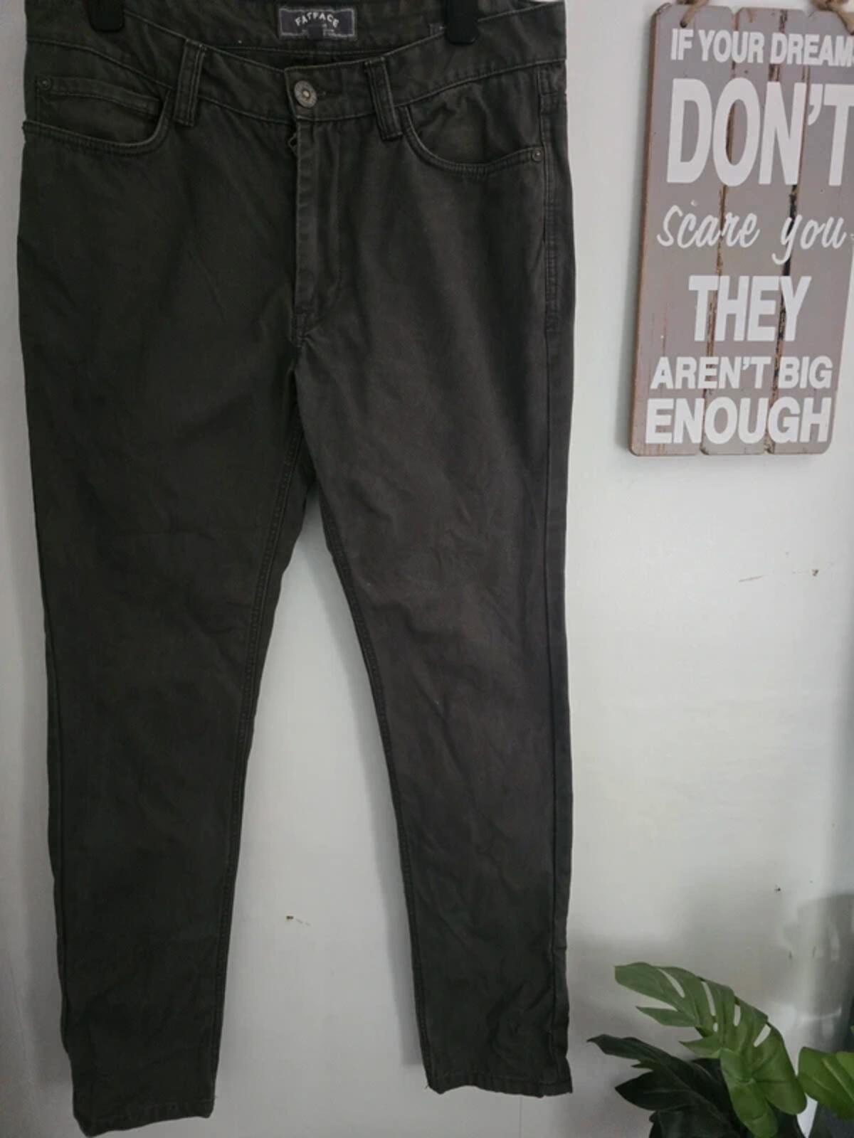 FatFace Mens Grey Slim Leg Cotton Jeans Size 32 Reg