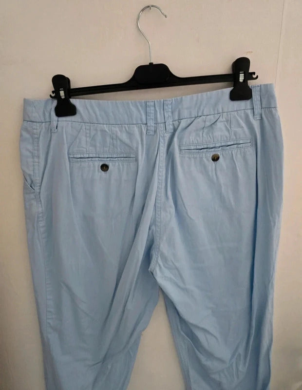 Maine New England Light Blue Straight Leg Trousers Size 12S