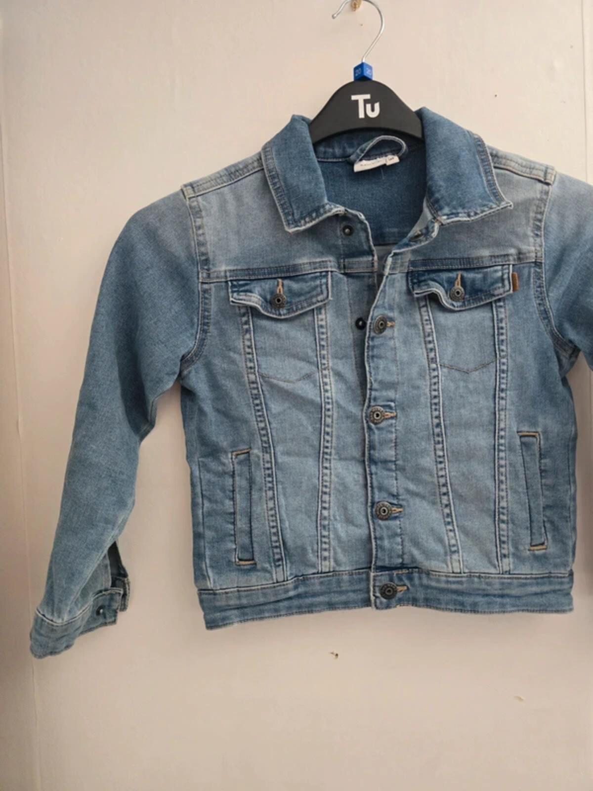 Name It Girls Denim Blue Stretch Jacket Age 7 Years