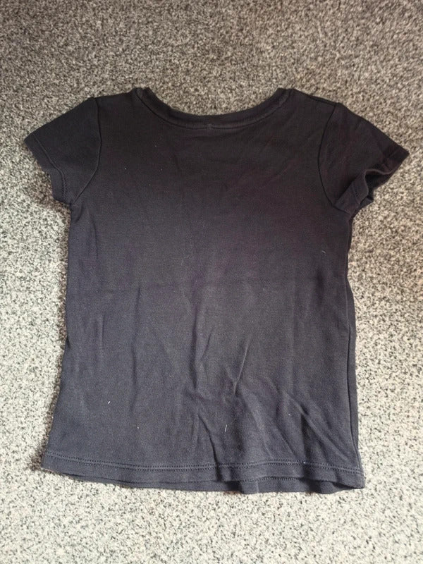 George Girls Black "Is It The Weekend Yet?" Slogan T-Shirt Age 4-5 Years