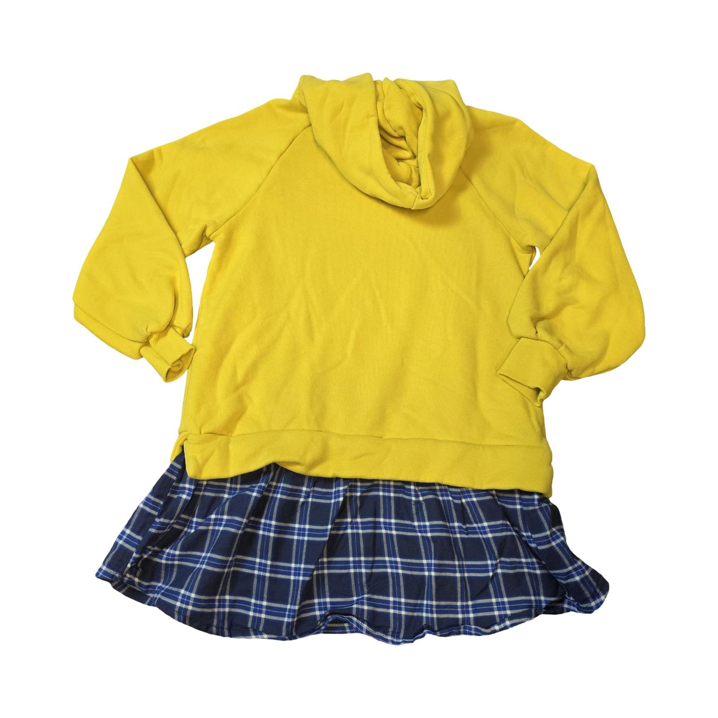 Zara Girls Yellow Hoodie Jumper Dress Blue Skirt Style 11–12 Years