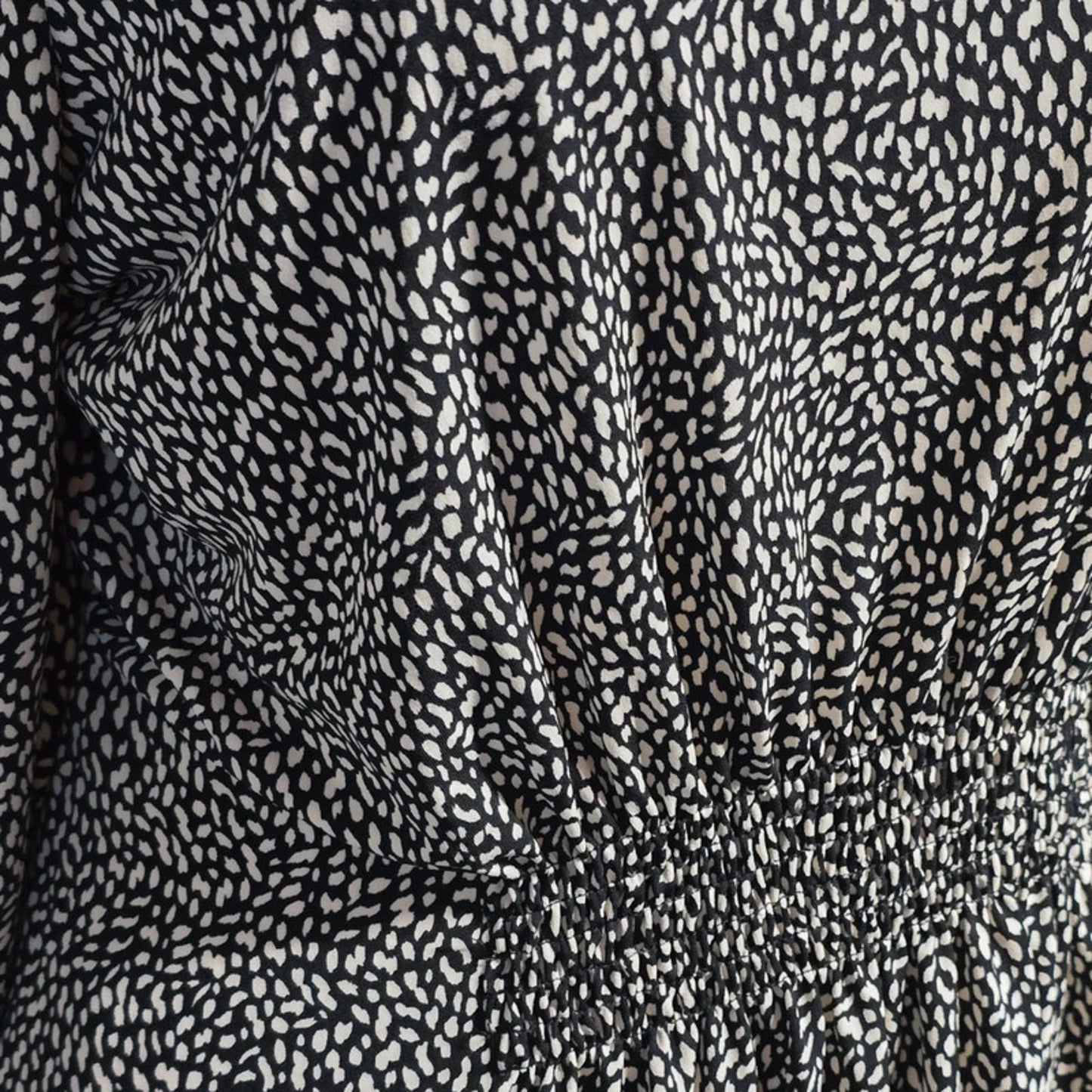 Tu Black & Cream Top Size 16 Animal Print Causal New