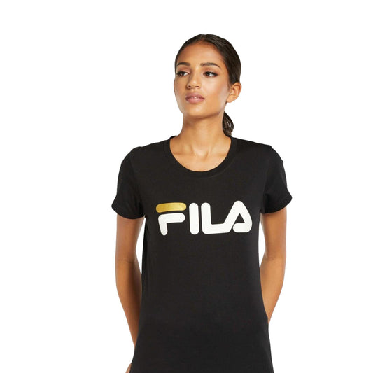 Fila T-shirt Black Size 8-10 Small Causal Short Sleeved