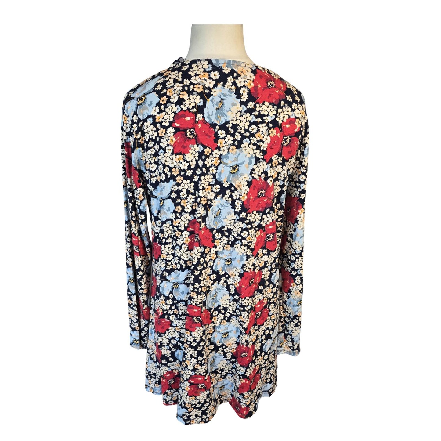 Tu Multicoloured Long Sleeve Longline T-Shirt  Size 14 Causal