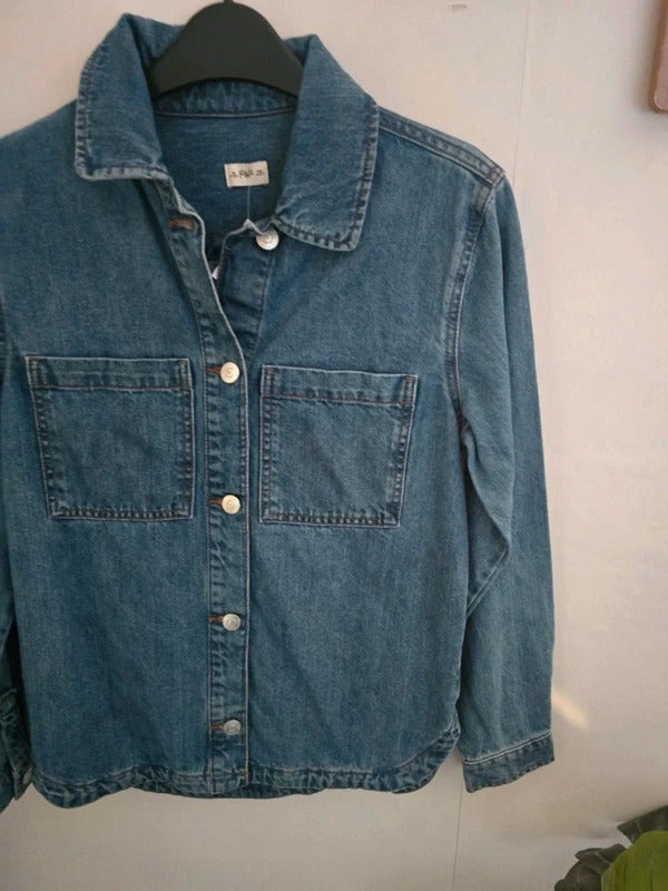 F&F Girls Oversized Blue Denim Shirt  Age 11-12 Years