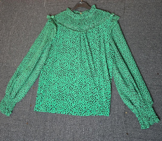Green Blouse Small Size 10/12  Weekend Lipsy Love & Roses