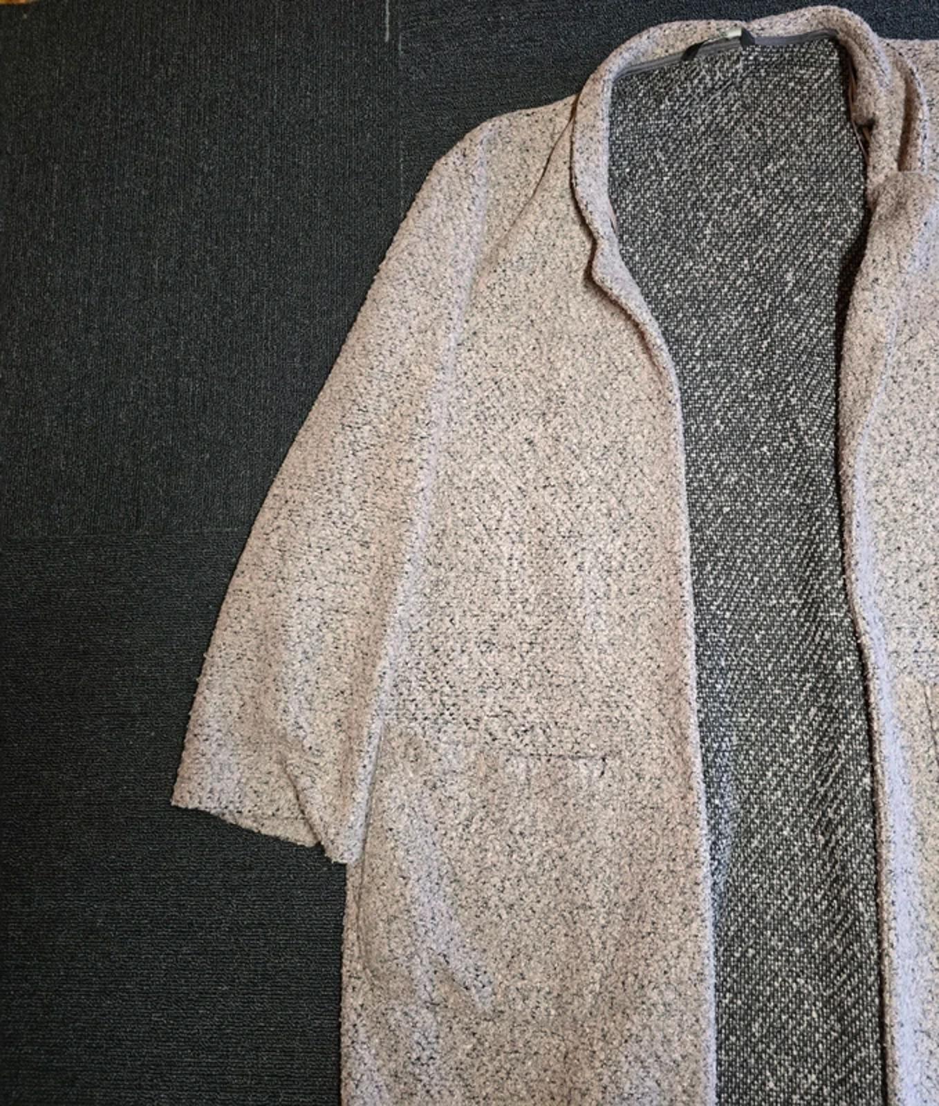 George Light Pink Knitted Overcoat Size 14 – Open Front Smart Causal