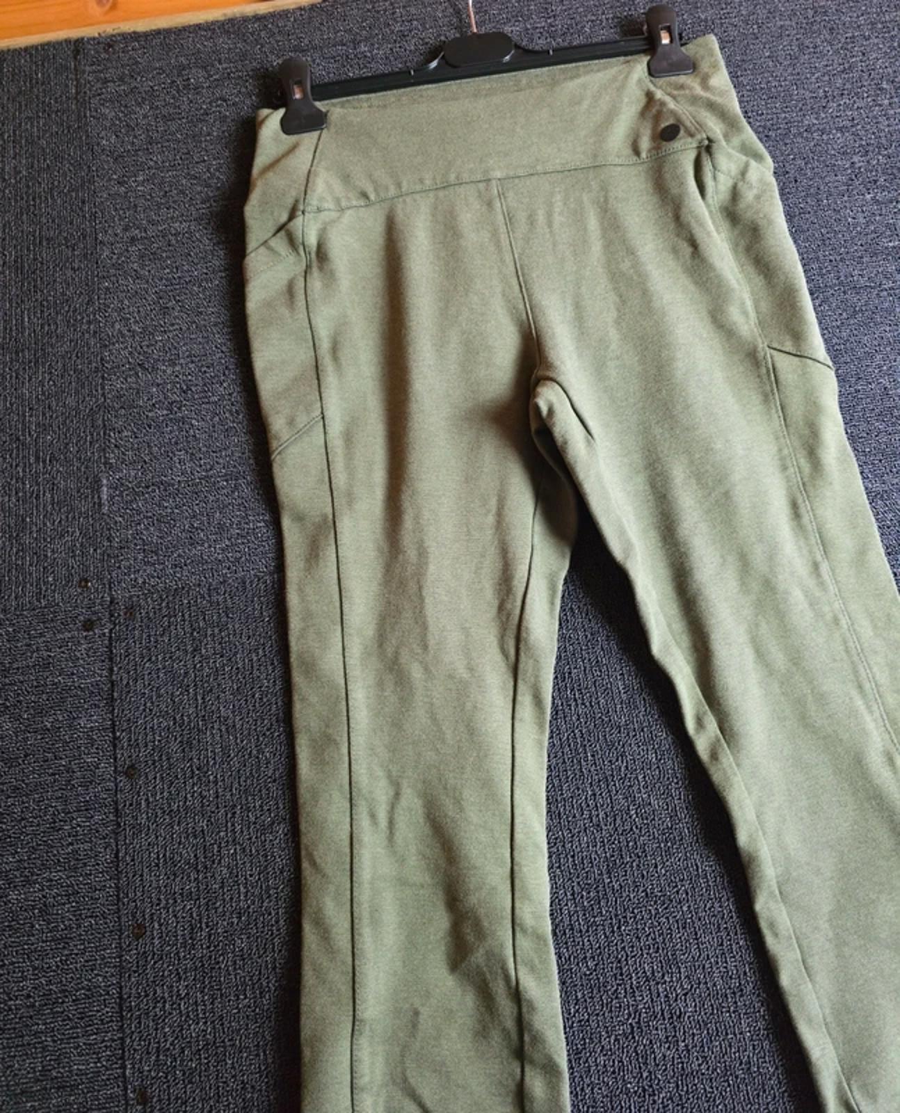 Next Elements Skinny Trousers Khaki Size 12L High Waist Stretch Casual