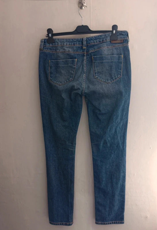 Topshop MOTO Baxter Slim Leg Jeans – UK 12  W30 L30 Blue Denim Y2K Vintage Style