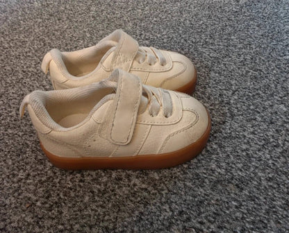 H&M Cream Baby Trainers Velcro Fastening EU 18/19 UK 2.5–3