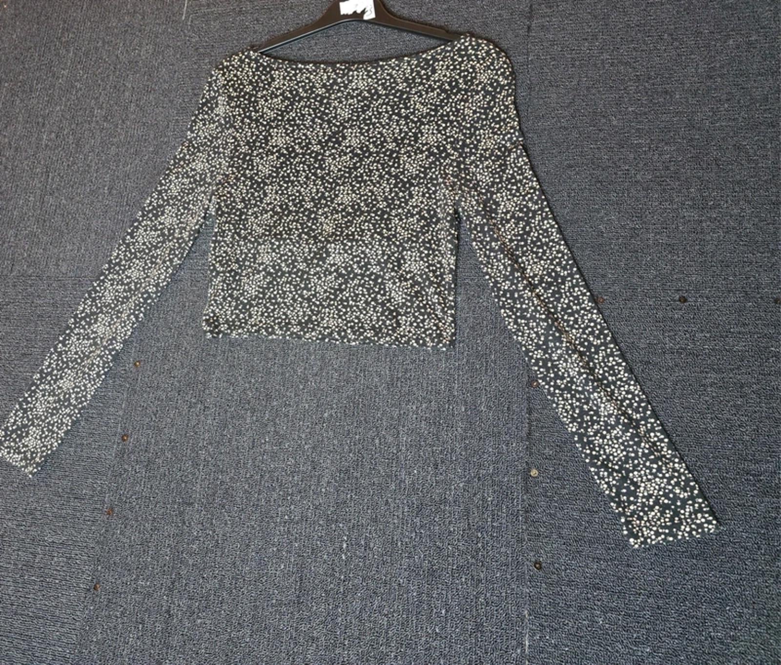 Topshop Long Sleeve Ruched Crop Top size 12