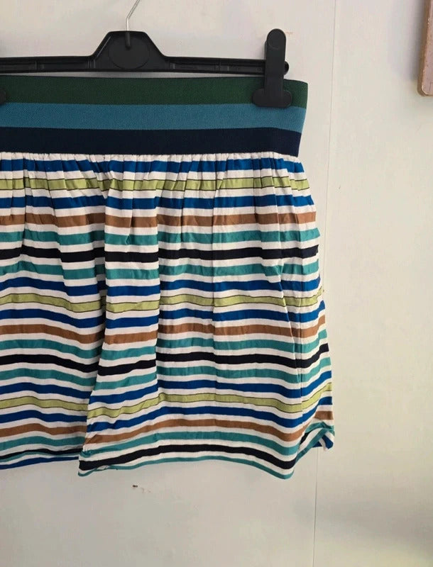 Isley Multicoloured Striped Mini Skirt Small Size 8 -10