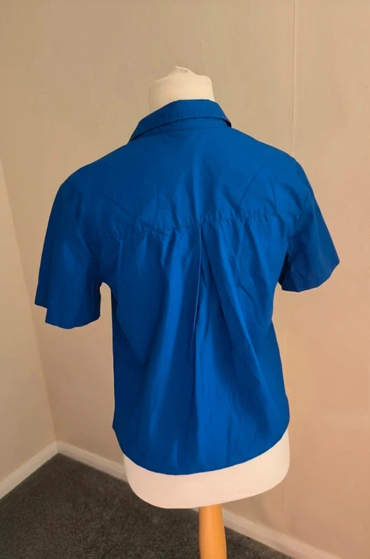 Poetry Cobalt Blue Relaxed Boxy Short Sleeved Shirt Size 10