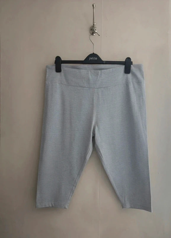 Primark Grey High Waisted Cropped Leggings NWT XL Size 18-20